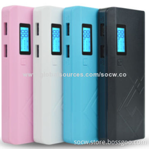 12,000mAh Power Banks for Phone, with LCD Screen, LED Flashlight and Dual USB Ports